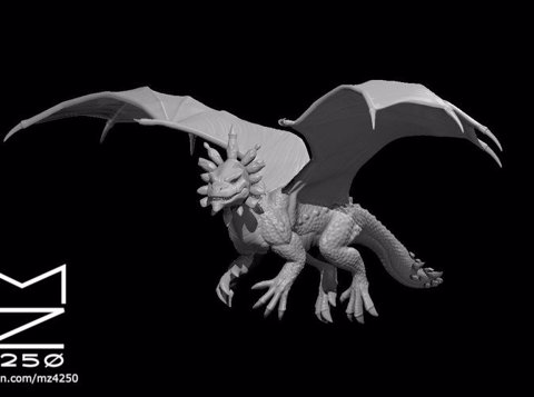 Image of Amethyst Dragon Wyrmling Flying