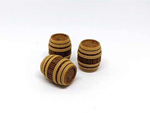 Image of Wooden Rope Barrel for Gloomhaven