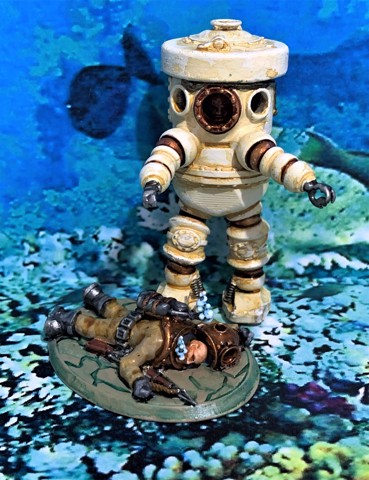 Image of 28mm Dead / Dying Diver with Harpoon Gun - Casualty