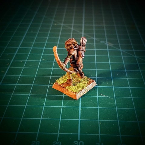Image of Goblin archer 28mm (no supports needed)