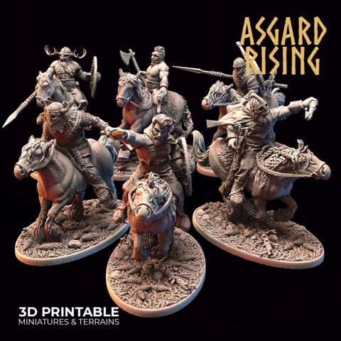 Image of VIKINGS - Riders Modular Warband Presupported