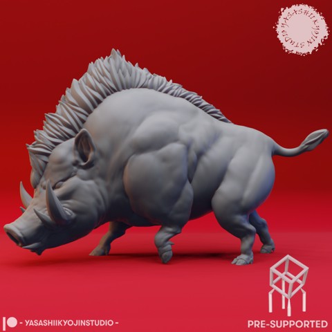 Image of Giant Boar - Tabletop Miniature (Pre-Supported)