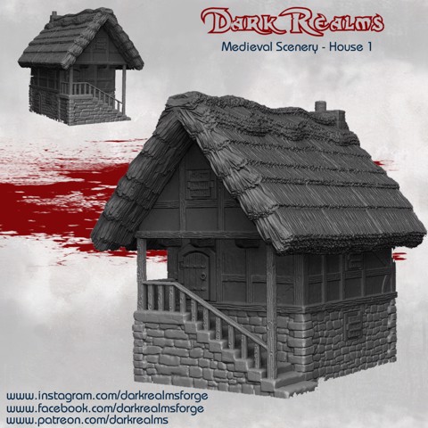 Image of Dark Realms Medieval Scenery - House 1
