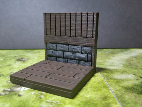 Image of modular wood floor and wall 