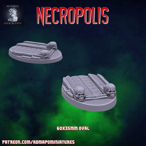 Image of Necropolis 60*35mm Base  (Pre-supported)