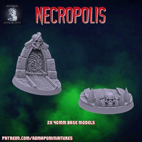 Image of Necropolis 2*40mm Base Set (Pre-supported)