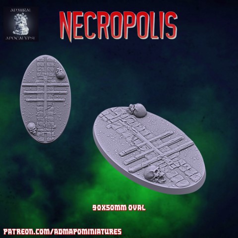 Image of Necropolis 90*50mm  Base  (Pre-supported)