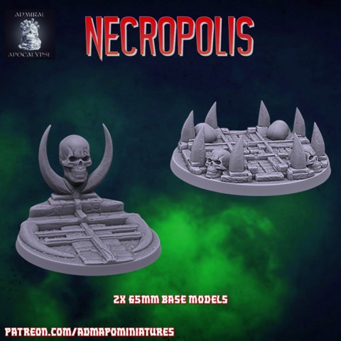 Image of Necropolis 2*65mm Base Set (Pre-supported)