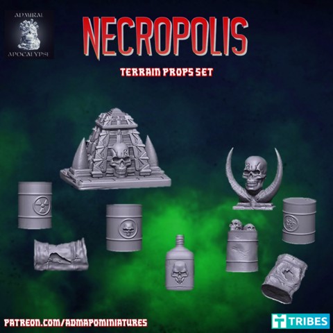 Image of Necropolis Terrain Prop Set (Pre-supported)