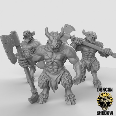 Image of Beastmen with Great Axes (Pre Supported)