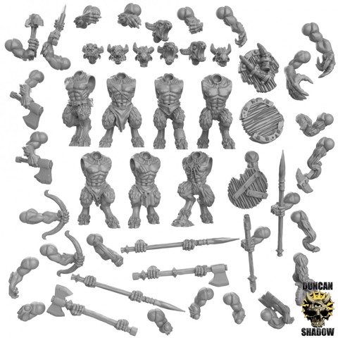 Image of Beastmen Multipart Kit (pre supported)