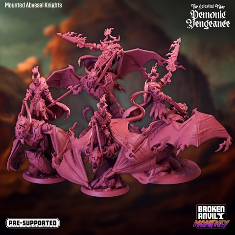 Image of The Celestial War: Demonic Vengeance Mounted Abyssal Knights Group