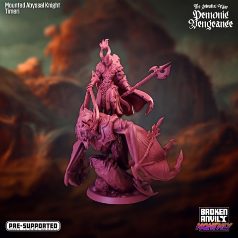 Image of The Celestial War: Demonic Vengeance Mounted Abyssal Knight Timeri 01