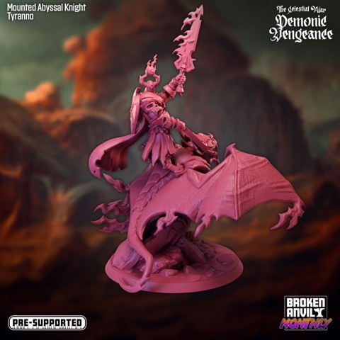 Image of The Celestial War: Demonic Vengeance Mounted Abyssal Knight Tyranno 02