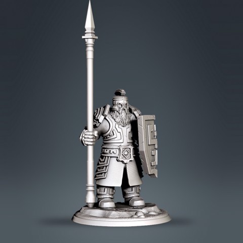 Image of Dwarf armoured spear 1