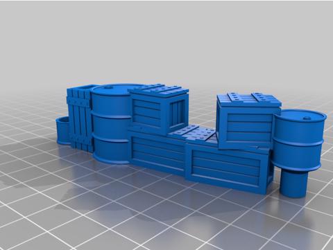 Image of DungeonSticks  Barrels Crates Toolbox Garage