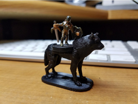 Image of Riding Wolf for small D&D figures