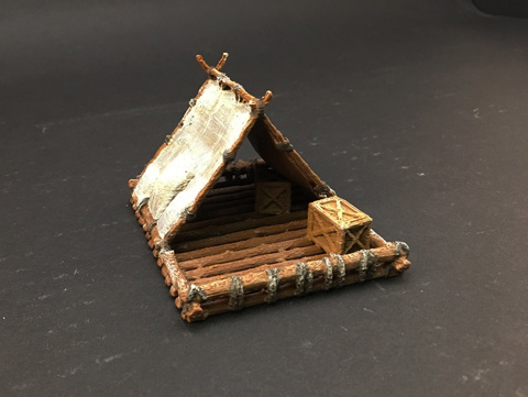 Image of Adventurer's Raft for 28mm miniature gaming
