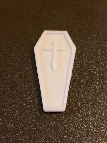 Image of Simple Mini D&D Coffin / Coffin with Cross