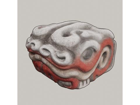 Image of Feathered serpent / Quetzalcoatl / Lustria stone scaled for 28mm scatter tabletop terrain