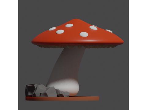 Image of Giant Mushrooms scaled for 28mm tabletop (modular terrain, easy to print)  