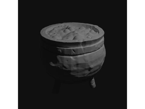 Image of Large Cauldron scaled for 28mm tabletop