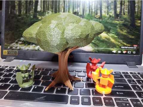Image of Tree with or without foilage for 28mm terrain DnD