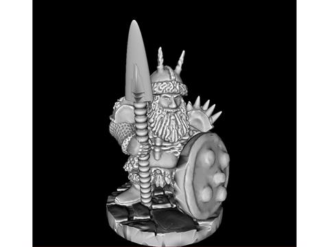 Image of Dwarf Hero with Buckler and Spear
