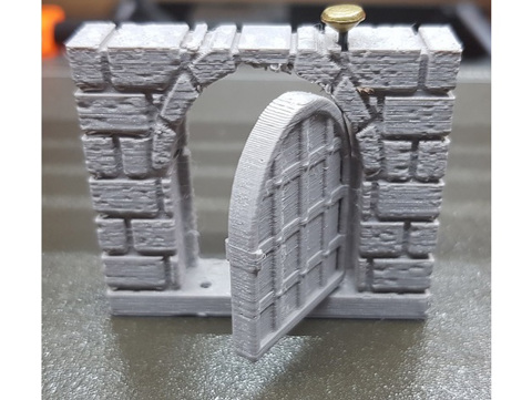 Image of Door 2x2 Cut-Stone Arched Narrow