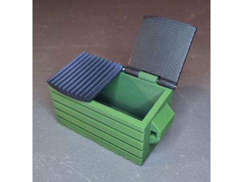 Image of 32mm Dumpster with Hinged Lids
