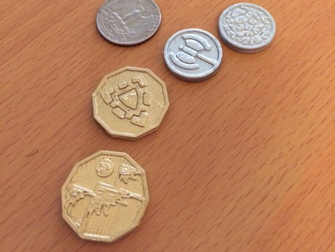 Image of Coins for boardgames (Caverna!)