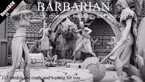Image of Barbarian - Characters, monsters, buildings and interiors - 3D Printable Files