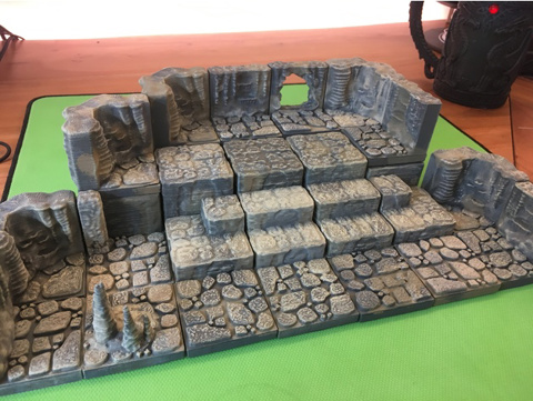 Image of Cavern Riser Blocks + Bases 2x2 (Openforge 2.0 compatible)