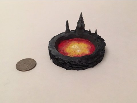 Image of Miniature Magma Pool with Stalagmites
