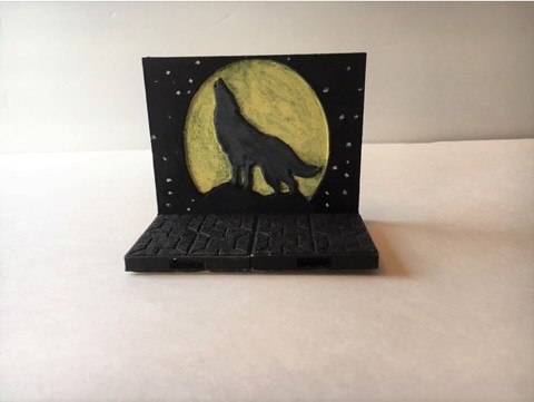 Image of Miniature Wolf Mural with Openlock