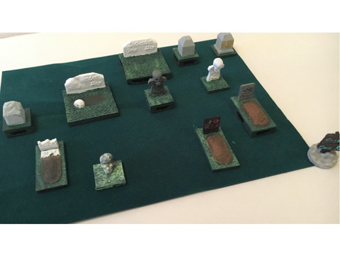 Image of Graveyard Tombstone Miniatures with Openlock