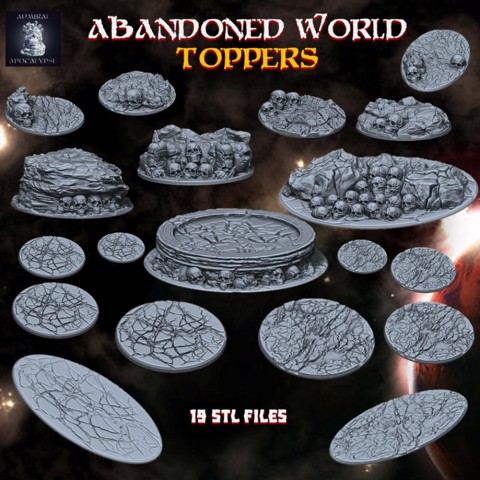 Image of Abandoned World Toppers (19 stl files// decorated and plain)