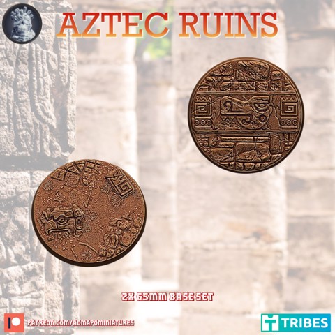 Image of Aztec Ruins 2x65mm Base Set (Pre-supported)