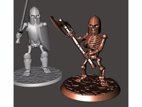 Image of 28mm Dwarf Skeleton Warrior with Two Handed Axe
