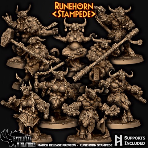 Image of Runehorn Stampede Character Pack