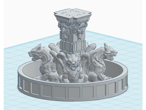 Image of Gargoyle Fountain for 28mm RPG Games