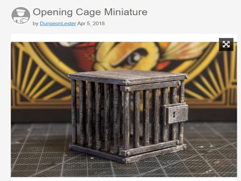 Image of Opening Cage Miniature (optimized for printing)