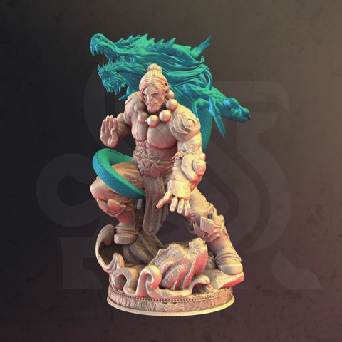 Image of Dragon Spirit Orc Monk - Draak