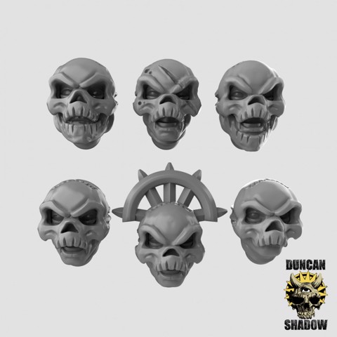 Image of Cultist Skull heads (pre supported)