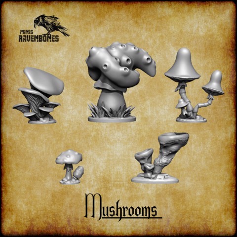 Image of Mushrooms bundle Pre-supported