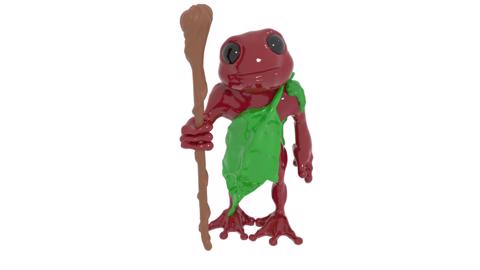 Image of Frog with Staff