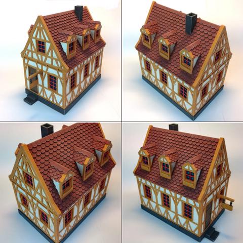 Image of medieval frame house - decoration - tabletop/wargaming terrain