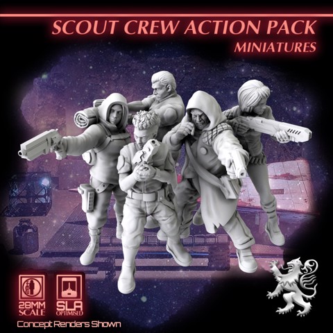 Image of Scout Crew Action Pack Miniatures