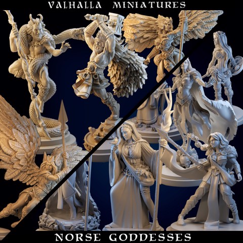 Image of Valhalla and Norse Goddesses
