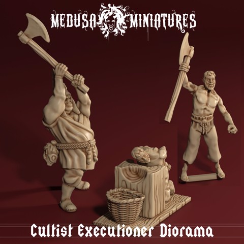 Image of Cult of the Cobra - Cultist Executioner Diorama plus freed victim